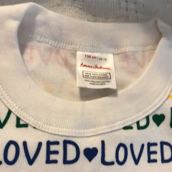 NWOT - Organic Cotton Hanna Andersson Rainbow Loved Jammies - Picture 2 of 3